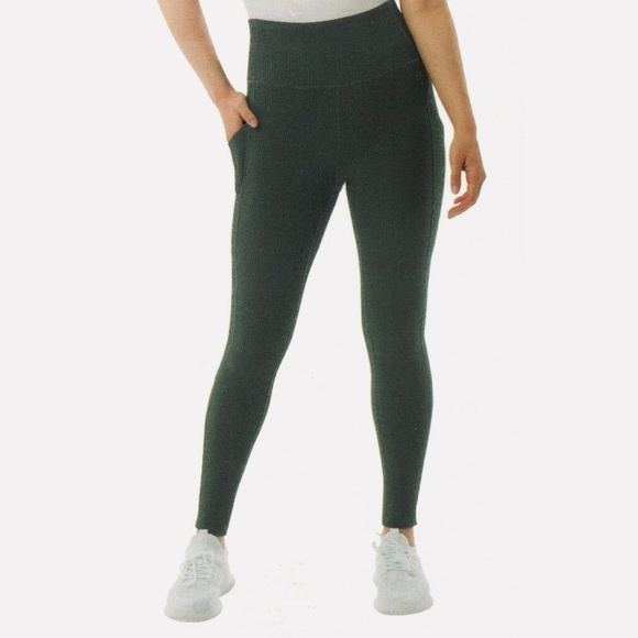 32 Degrees Pants - 32 Degrees Cool Thin Ribbed Skinny Leggings, Urban Chic/Green, Size XL, NWT